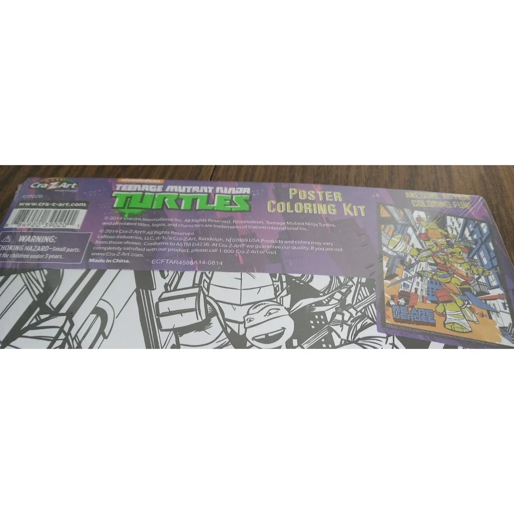 Teenage Mutant Ninja Turtles Poster Coloring Kit (2014 Cra-Z-Art) New Sealed